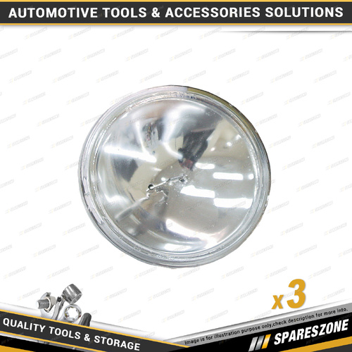 3 x Motolite 12V 100W Spot Lamp Sealed Beams - 4-1/2 Inch Clear Lens