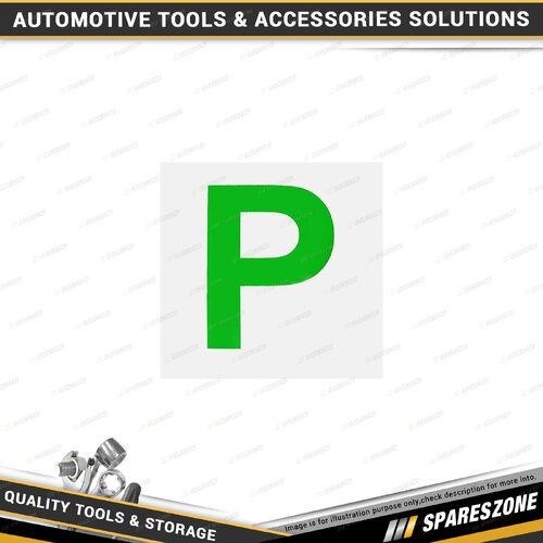 2 Pcs of Pro-Kit P Plates - Magnetic White with Green P NSW Qld ACT Tas SA & NT