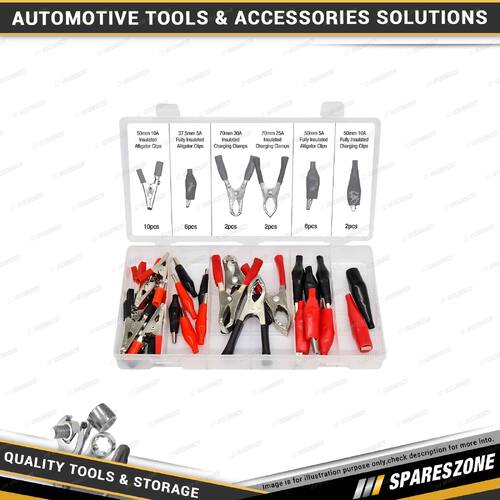 28 Pcs of Pro-Kit Electrical Clip Assortment - Charging Clips & Alligator Clips