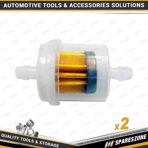 2 x Pro-Kit Fuel Filters - 6mm Mini Straight Through Spare & Hardparts