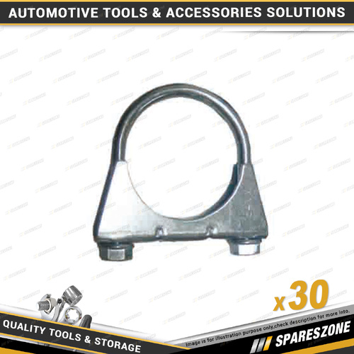 30 Pcs of Pro-Kit Muffler Clamps - 48mm Exhaust Pipe UBolt Mild Steel Galvanised