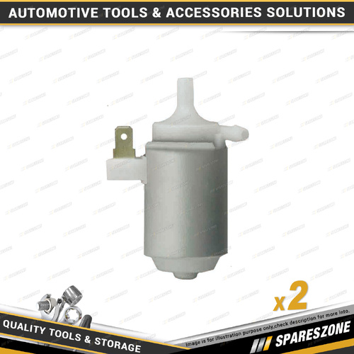 2 x Pro-Kit 12V Washer Pumps - Universal Type Windscreen Windshield Water Pump