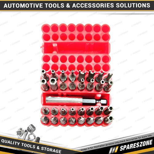 33 Pcs PK Tool 1/4" Hex Security Bits Set - with 60mm Magnetic Bits Holder Cr-V