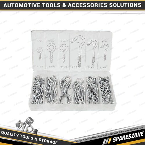 151 Pcs of PK Tool Eye Bolts & Hooks - In Re-Sealable Plastic Case