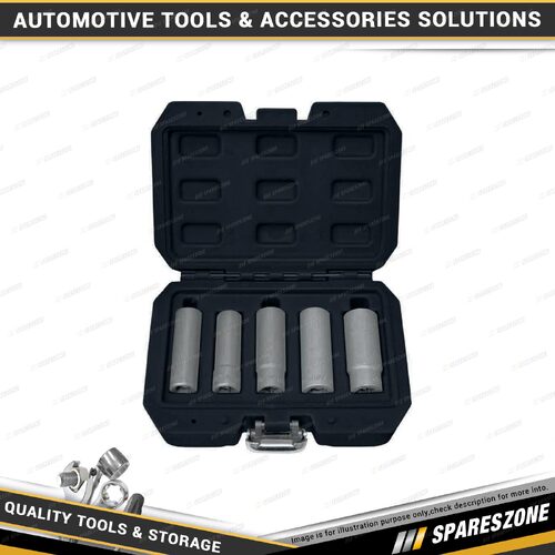 5 Pcs of PK Tool 3/8" Dr Damaged Nut & Bolt Extractor - 65mm Deep Wall Sockets