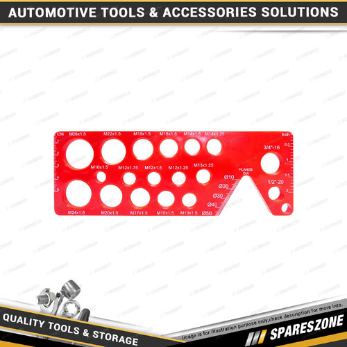 PK Tool Bolt Pitch & Sizing Gauge - Efficiently Measures Diameter Pitch & Length
