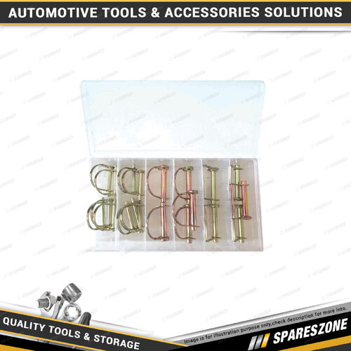 20 Pcs of PK Tool 75mm 3 Inch PTO Pins Assortment - Square & Half Moon