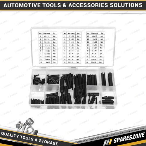 120 Pcs of PK Tool Roll Pin Assortment - In Re-Sealable Plastic Case