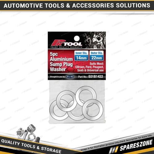 5 Pcs of PK Tool Aluminium Sump Plug Washer - 14mm Inner Diameter 22mm Outer Dia