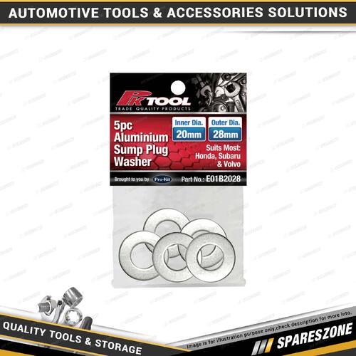 5 Pcs of PK Tool Aluminium Sump Plug Washer - 20mm Inner Diameter 28mm Outer Dia