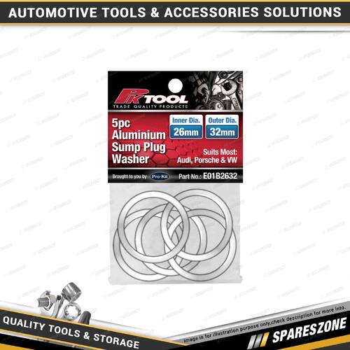 5 Pcs of PK Tool Aluminium Sump Plug Washer - 26mm Inner Diameter 32mm Outer Dia