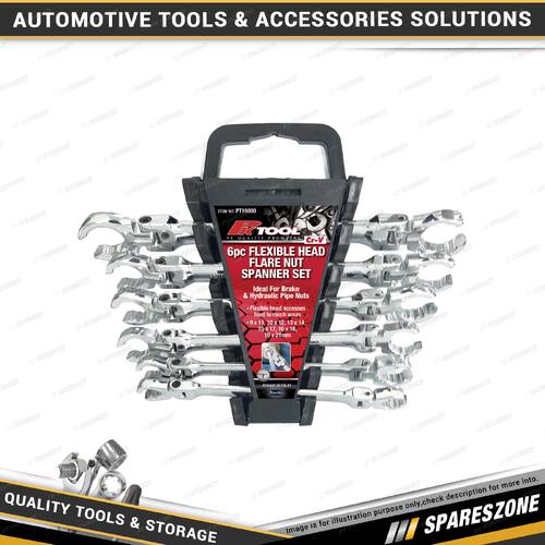 6 Pcs PK Tool Flexible Head Flare Nut Spanner Set for Brake & Hydraulic Pipe Nut