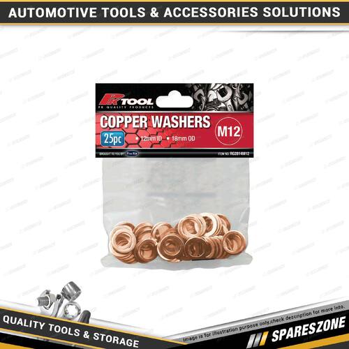25 Pcs of PK Tool Copper Washers - 12mm Inner Diameter 18mm Outer Diameter