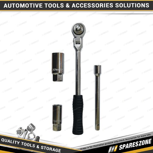 4 Pcs of PK Tool 3/8 Inch Drive Flexi-Ratchet Spark Plug Spanner Set