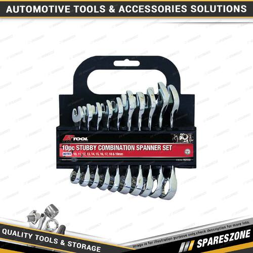 10 Pcs of PK Tool Stubby Combination Spanner Set - Metric Multiple Size Spanners