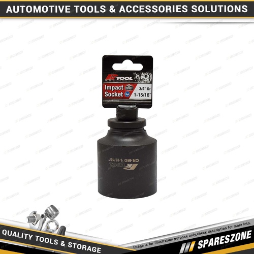 PK Tool 3/4" Drive Deep Impact Socket - 1-15/16" 6 Point Black Phosphate Finish