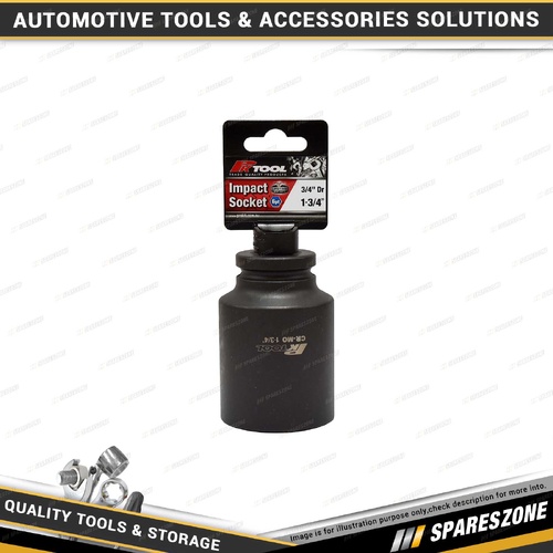 PK Tool 3/4" Drive Deep Impact Socket - 1-3/4" 6 Point Black Phosphate Finish