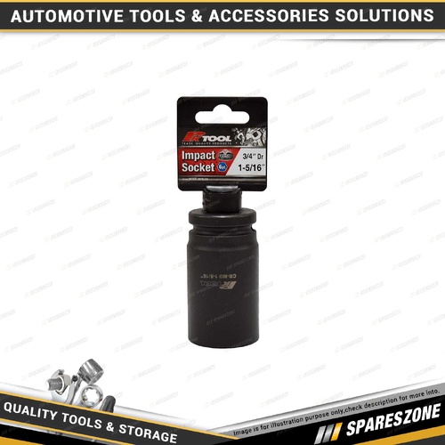 PK Tool 3/4" Drive Deep Impact Socket - 1-5/16" 6 Point Black Phosphate Finish