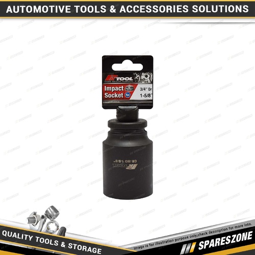 PK Tool 3/4" Drive Deep Impact Socket - 1-5/8" 6 Point Black Phosphate Finish