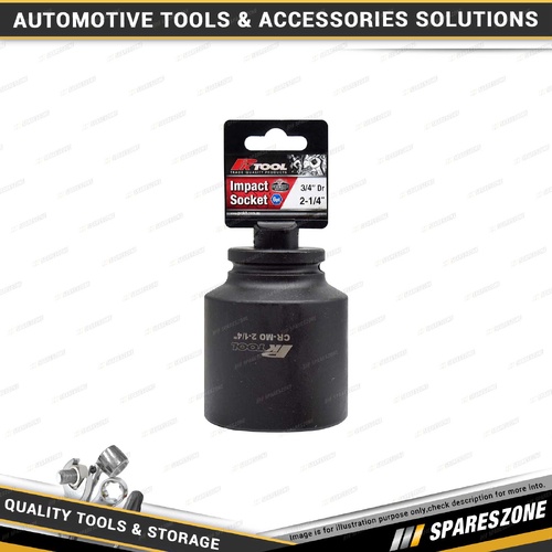 PK Tool 3/4" Drive Deep Impact Socket - 2-1/4" 6 Point Black Phosphate Finish