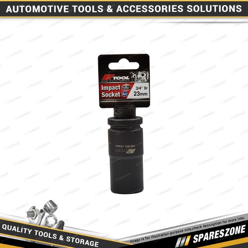 PK Tool 3/4" Drive Deep Impact Socket - 23mm 6 Point Black Phosphate Finish