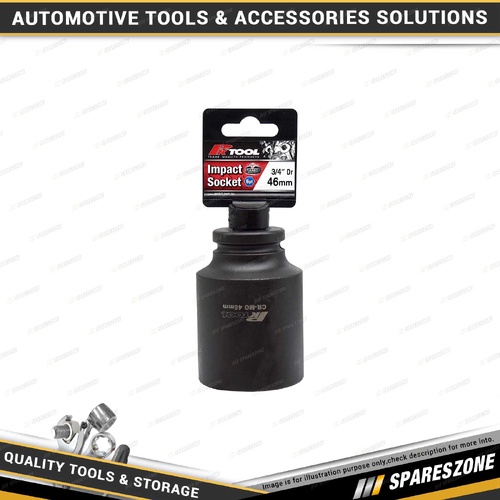 PK Tool 3/4" Drive Deep Impact Socket - 46mm 6 Point Black Phosphate Finish