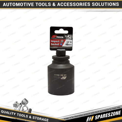 PK Tool 3/4" Drive Deep Impact Socket - 48mm 6 Point Black Phosphate Finish