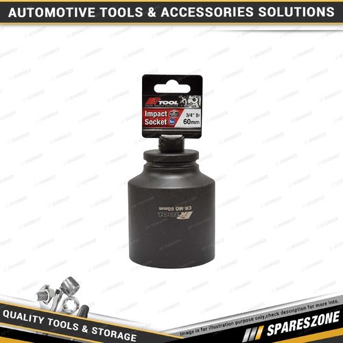 PK Tool 3/4" Drive Deep Impact Socket - 60mm 6 Point Black Phosphate Finish