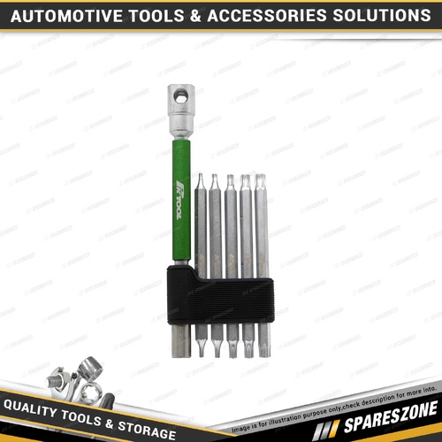 6 Pcs of PK Tool 3-Way T-Handle Spinner Wrench Set - Star Head Double Ended Bits