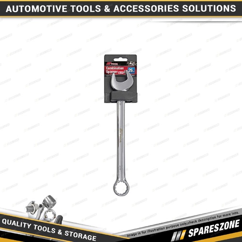 PK Tool 26mm Combination Spanner - 12 Point Ring Open End & Ring Cr-V