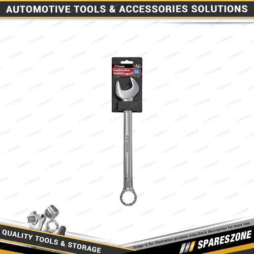 PK Tool 28mm Combination Spanner - 12 Point Ring Open End & Ring Cr-V