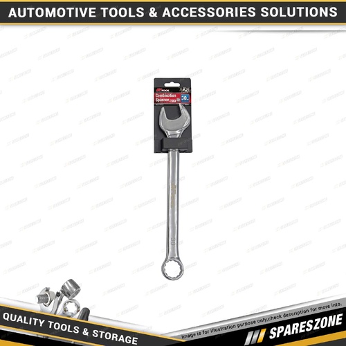 PK Tool 30mm Combination Spanner - 12 Point Ring Open End & Ring Cr-V