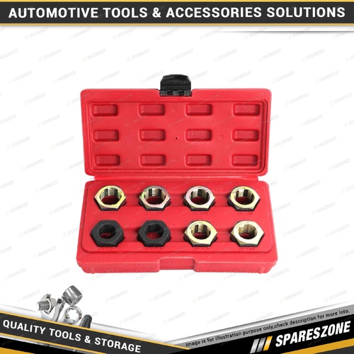 8 Pcs of PK Tool FWD Axle Spindle Re-Threader Set - Metric & SAE Spindle Threads