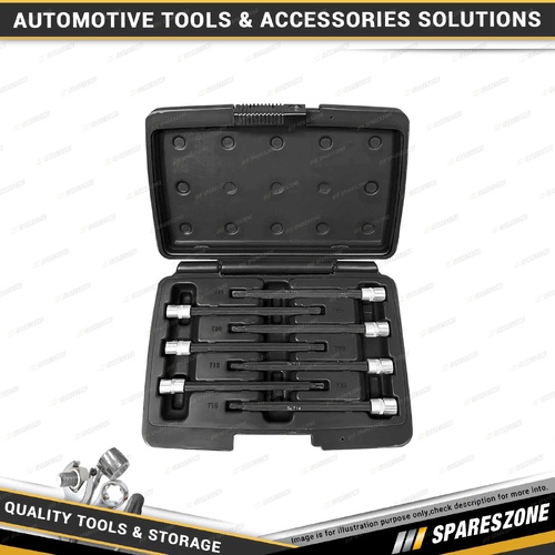 7 Pcs of PK Tool 1/4" Drive 118mm Ball End Star Bits Socket Set - S2 Steel Cr-V