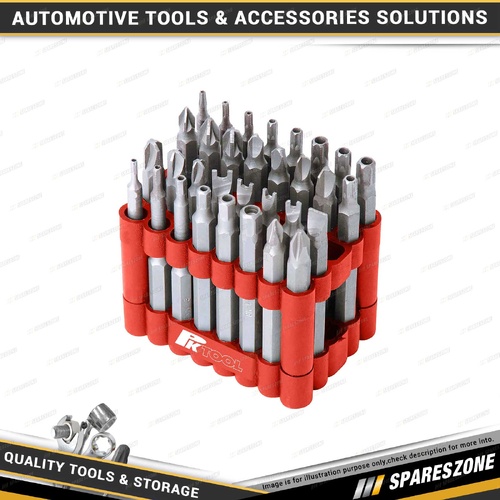 32 Pcs of PK Tool Security Power Bits Set - 75mm Length 6mm Blade S2 Steel