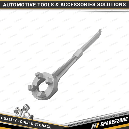 PK Tool Drum Lid Spanner - Dual Size 50mm & 19mm Non-Sparking Cast Aluminium
