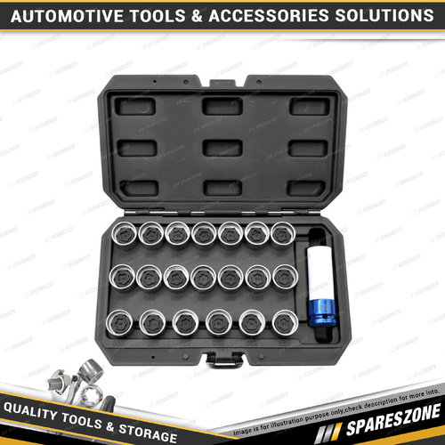21 Pcs PK Tool Locking Wheel Nut Socket Set for Genuine Audi Mag Wheel Lock Nuts