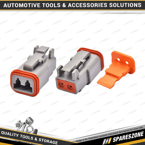 4 Pcs of PK Tool Male Two Cavity Plug Connector & Wedgelock - to Suit PT91507