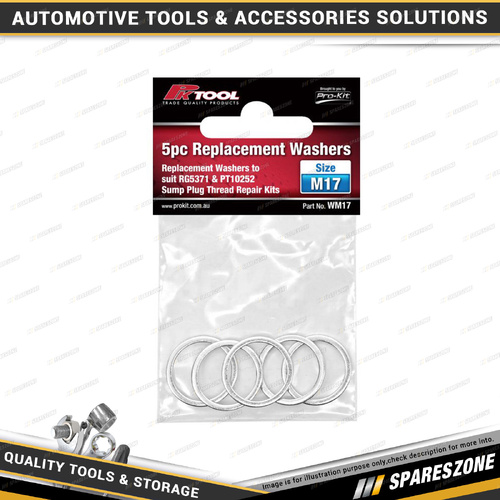 5 Pcs PK Tool M17 Replacement Washer Set - to Suit Repair Kit RG5371 & PT10252