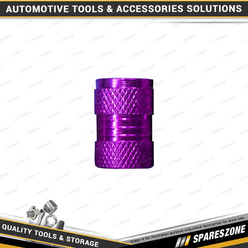 5 Pcs of Pro-Tyre Valve Caps - Anodized Purple Colour Fits Any Valve System