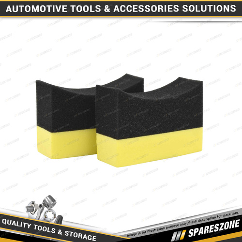 PK Wash Tyre Shine Applicator Sponge - Curved Design and Easily Applies