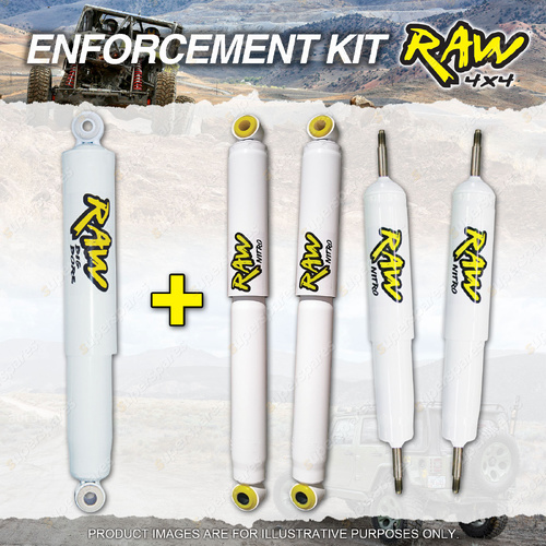 Raw 4x4 Nitro Shocks + Steering Damper for NISSAN PATROL GQ Y60 02/1988 on