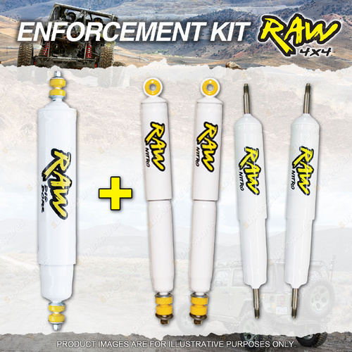 Raw 4x4 Nitro Shocks + Steering Damper for NISSAN PATROL GU Y61 1997-2006
