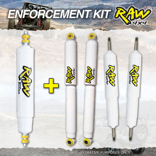 Raw 4x4 Nitro Shocks + Steering Damper for NISSAN PATROL GU Y61 1999 on