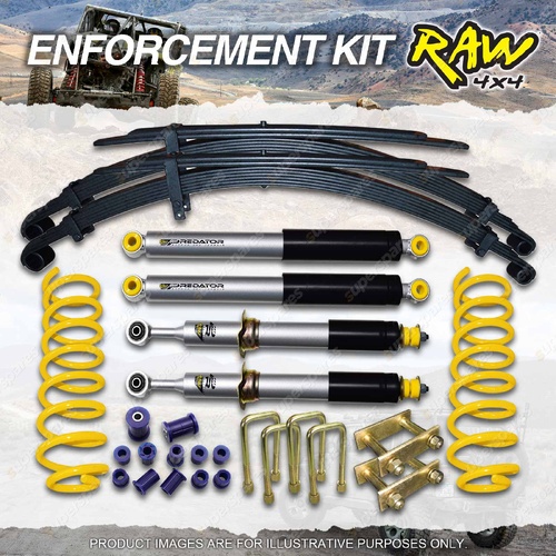 Raw 4x4 40mm Lift Kit Predator Shocks Coil Leaf for Mitsubishi Triton MV 2024-On