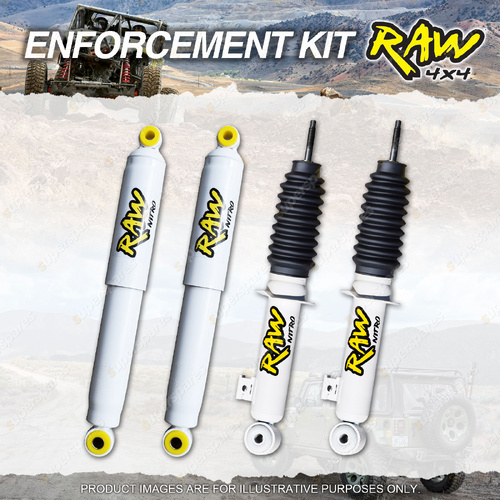 F + R 40mm RAW 4x4 Nitro Shock Absorbers for Mitsubishi Challenger G Wagon PB