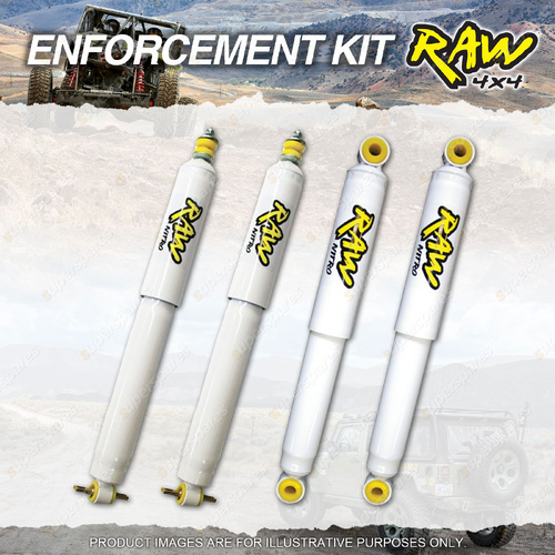 F + R 40mm RAW 4x4 Nitro Shock Absorbers for Jeep Grand Cherokee WG WJ 99-04