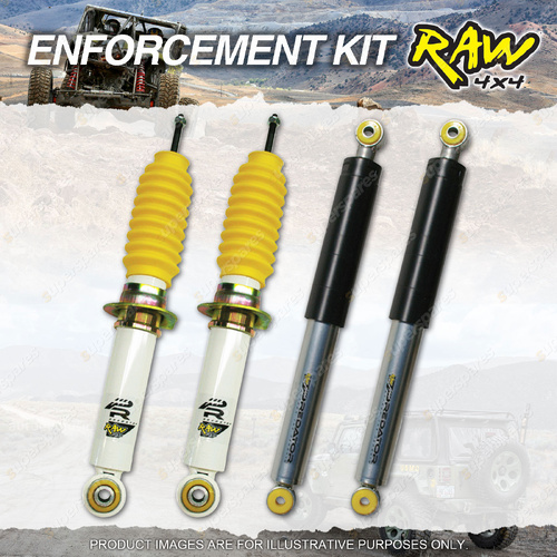 F + R 40mm RAW 4x4 Predator Shock Absorbers for Mitsubishi Triton ML MN MQ