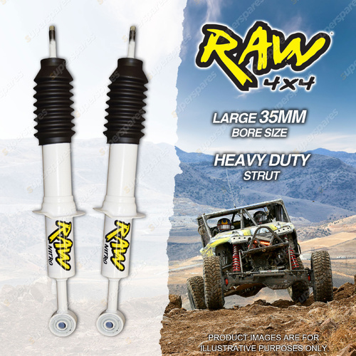 2 Front 50mm RAW 4x4 Nitro Shock Absorbers for Toyota Hilux Revo GUN125R GUN126R