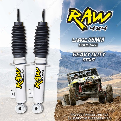 2 Front 40mm RAW 4x4 Nitro Shock Absorbers for Mitsubishi Challenger G Wagon PB